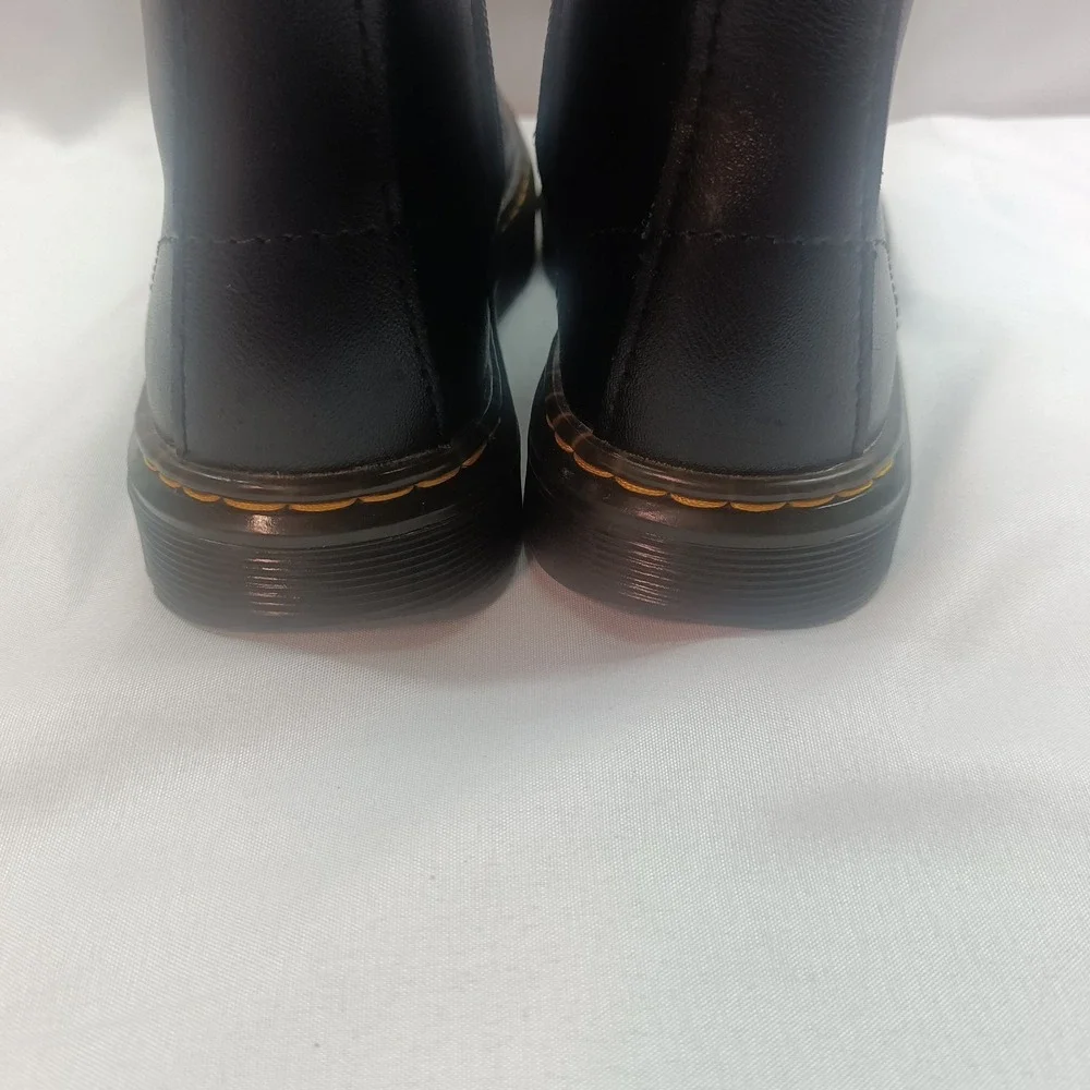 Dr. Martens Zavala J Kids Combat Boots Black Lace Up Side Zip Size 1 Casual